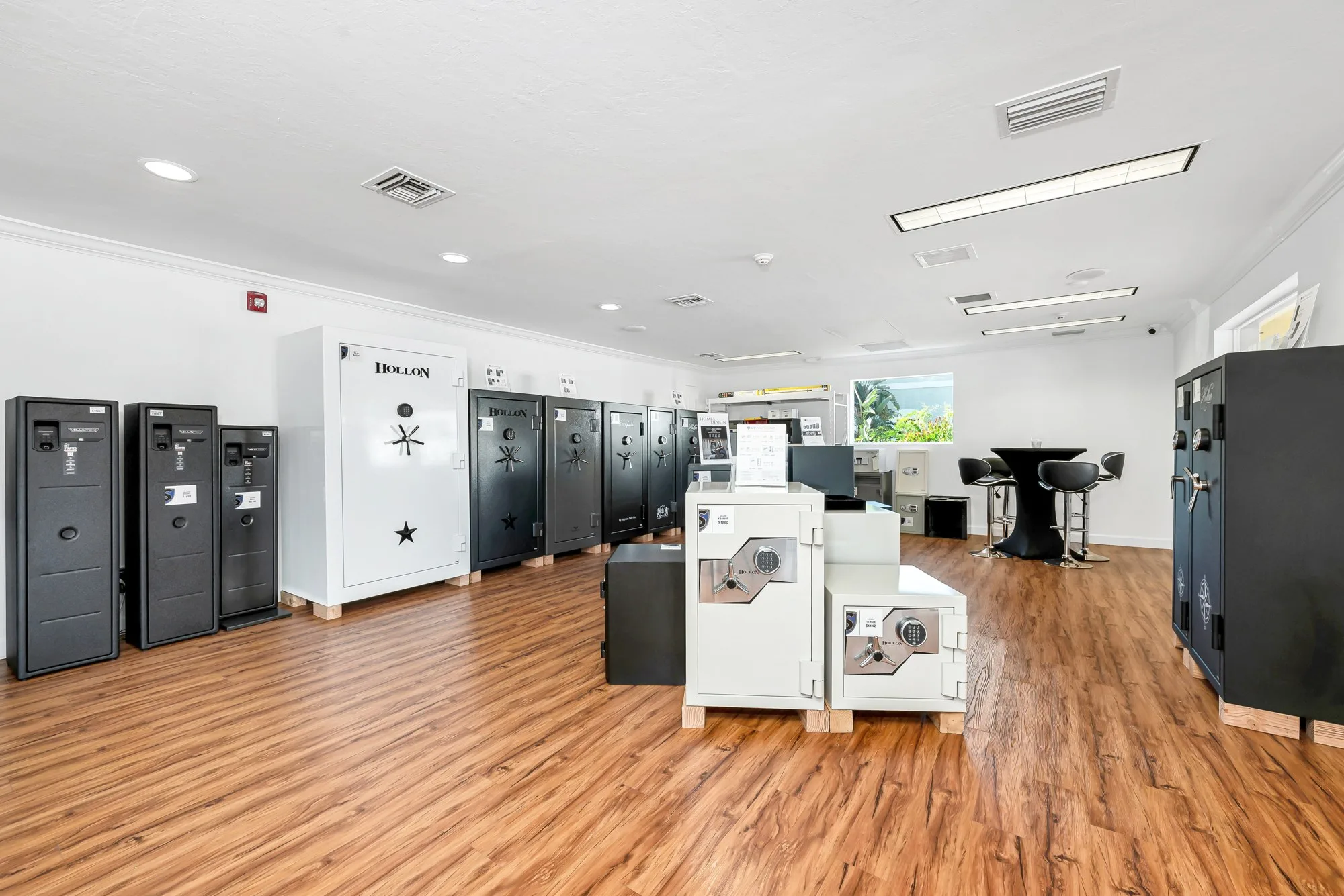 Safe and Sound showroom with safes on display